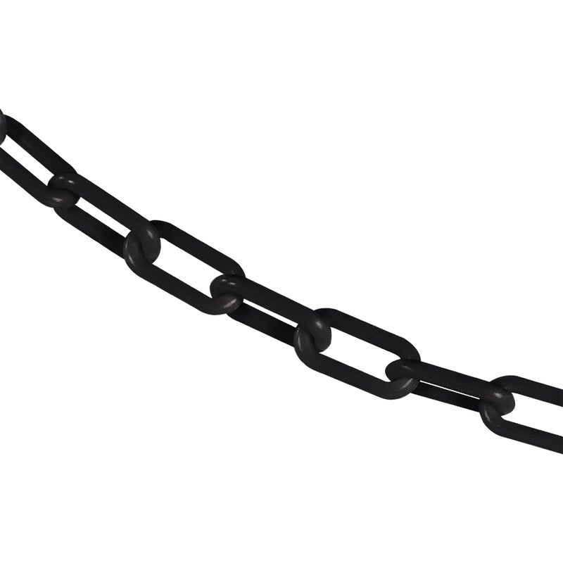Mr. Chain Plastic Barrier Chain, Black, 1.5-Inch Link Diameter, 25-Foot Length (30003-25) - Image 1
